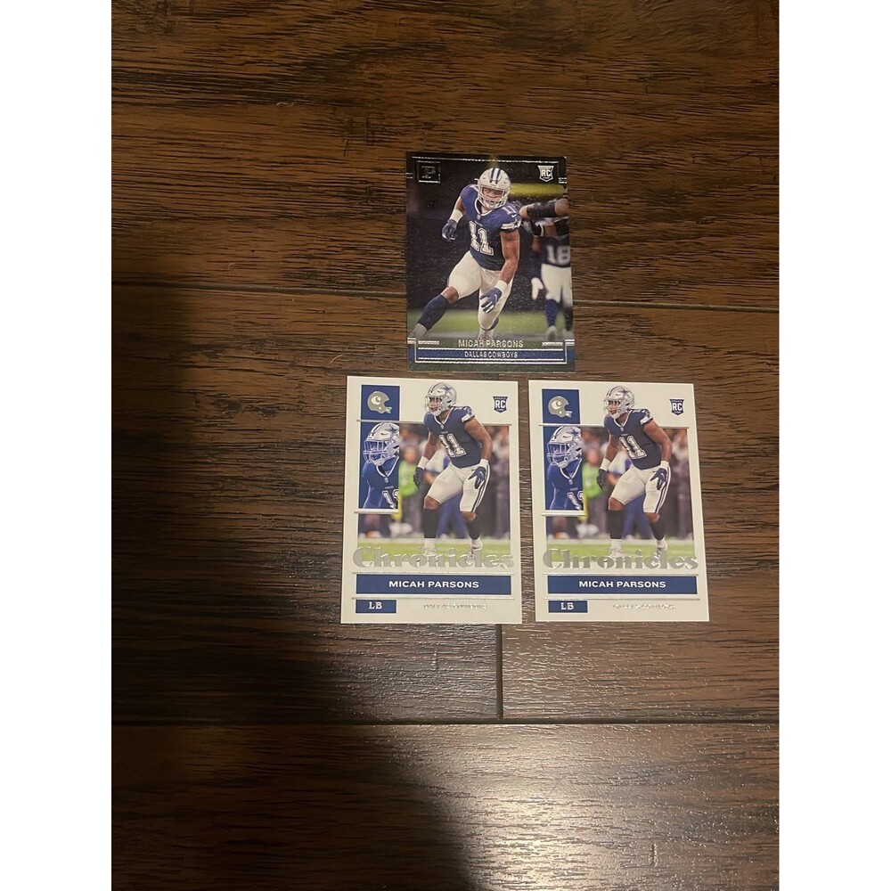 Micah Parsons 3 rookie card lot